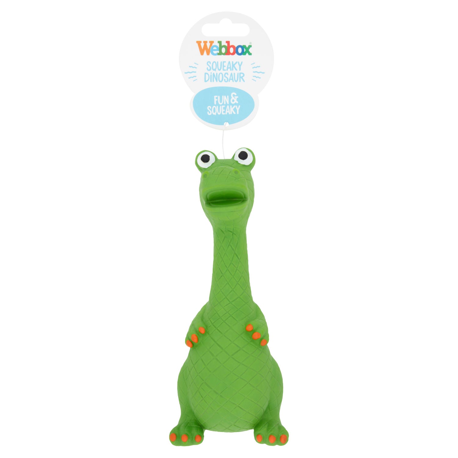 Webbox Squeaky Dinosaur dog toy, UK version