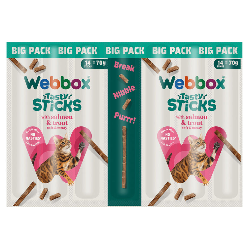 Webbox cat treats salmon and trout 70g, UK version