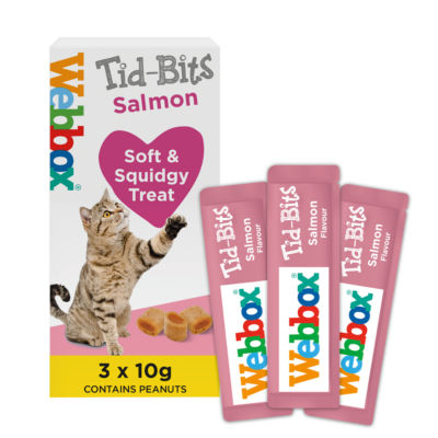 Webbox Tid-Bits Salmon cat treats 30g pack (British brand)