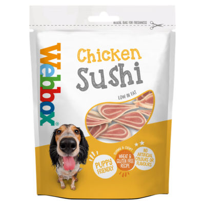 Webbox Chicken Sushi dog treats 80g (British brand)