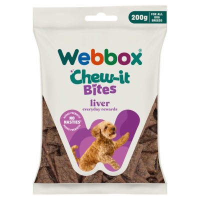 Webbox dog treats liver flavour 200g, imported from the UK