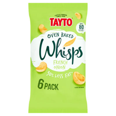 Tayto Whisps French Onion corn snacks multipack, imported from the UK