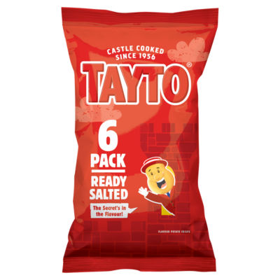ASDA Tayto Ready Salted Potato Crisps 6 x 25g- Buy online at McGrocer