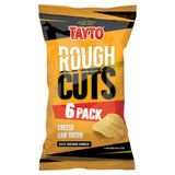Tayto Rough Cuts Cheese and Onion crisps 6x25g, imported from the UK
