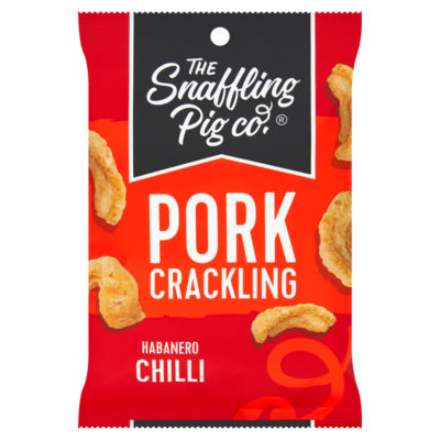 Snaffling Pig pork crackling habanero chilli 40g, imported from the UK