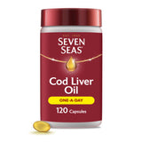Seven Seas Cod Liver Oil One-a-day Omega-3 Fish Oil  Vitamin D 120 capsules