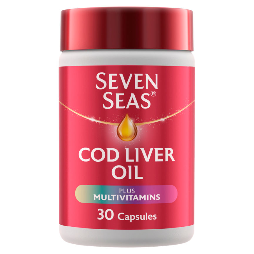 Seven Seas Cod Liver Oil Plus Multivitamins Omega-3 Fish Oil 30 Capsules GOODS ASDA   