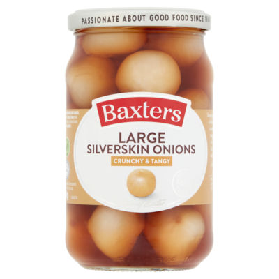 Baxters large silverskin pickled onions 440g (British brand)