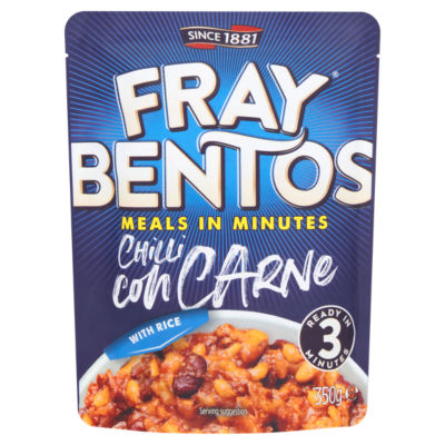 Fray Bentos chilli con carne with rice 350g, imported from the UK