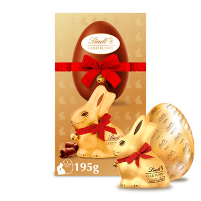 Lindt milk chocolate egg with Gold Bunny 195g, UK version