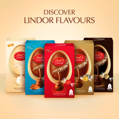 Lindt white chocolate egg with Lindor white truffles 260g, imported from the UK