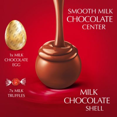 Lindt Lindor Easter egg milk chocolate with truffles 183g - British product