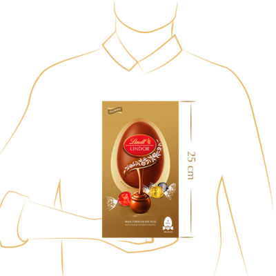 Lindt Lindor Milk Chocolate Egg with assorted truffles 183g, imported from the UK