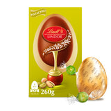 Lindt milk chocolate egg with Lindor pistachio truffles 260g (British brand)