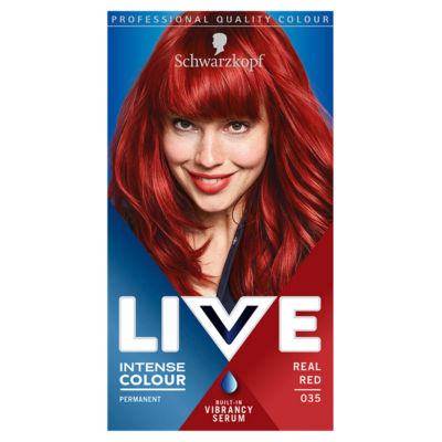 ASDA Schwarzkopf LIVE Intense Colour Real Red 035 Permanent hårfarge - Kjøp online hos McGrocer