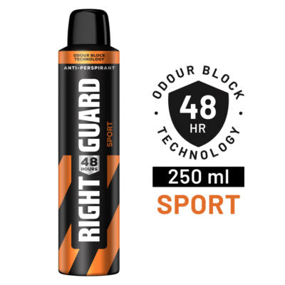 Right Guard Men 48h Sport Antiperspirant Deodorant, 250ml