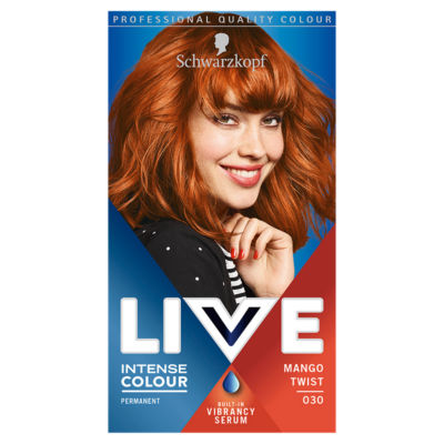 ASDA Schwarzkopf LIVE Intense Colour Mango Twist Permanent Hair Dye Blue 030- Buy online at McGrocer