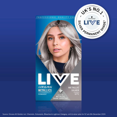 Schwarzkopf LIVE Intense Colour Urban Metallics Permanent Hair Colour U71 Metallic Silver