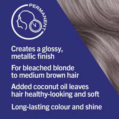 Schwarzkopf LIVE Urban Metallics hair dye Dusty Silver, imported from the UK