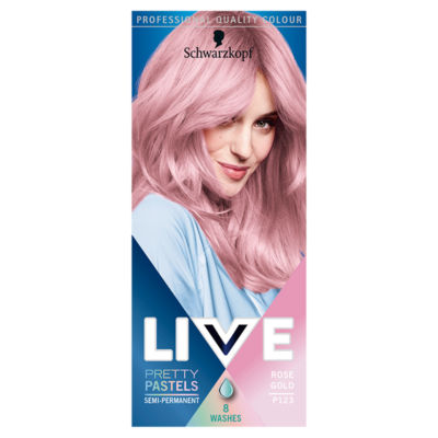 ASDA Schwarzkopf Live Semi-Permanent Hair Dye Pink Rose Gold 50ml- Buy online at McGrocer