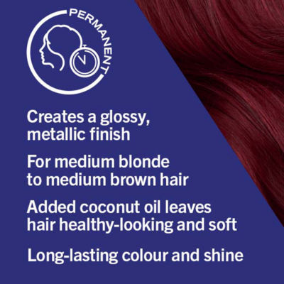 Schwarzkopf Urban Metallics Ruby Glaze permanent hair dye, imported from the UK