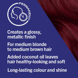 Schwarzkopf Urban Metallics Ruby Glaze permanent hair dye, imported from the UK