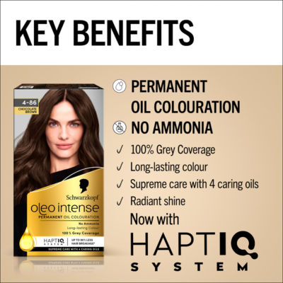 Schwarzkopf permanent hair colour Chocolate Brown 4-86, imported from the UK