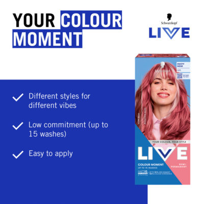 Schwarzkopf Live semi-permanent hair dye Dusty Rose 025 (British brand)