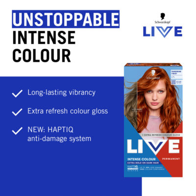 Schwarzkopf permanent hair dye Tangerine Twist (British brand)