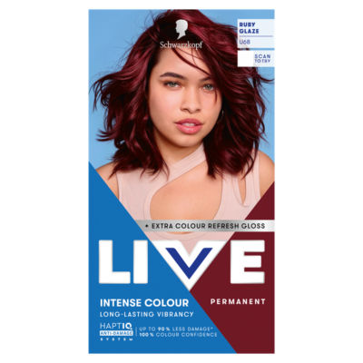 Schwarzkopf LIVE U68 Ruby Glaze hair dye - British product