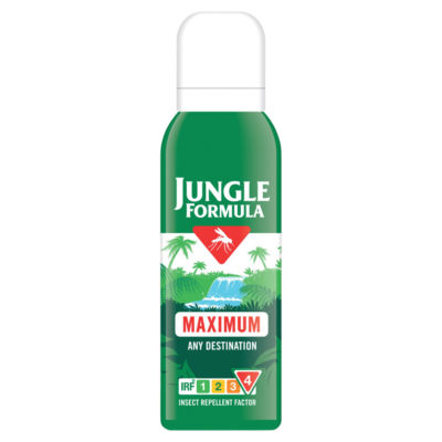 Spray repelente de insectos Jungle Formula de 125 ml, versión para el Reino Unido.