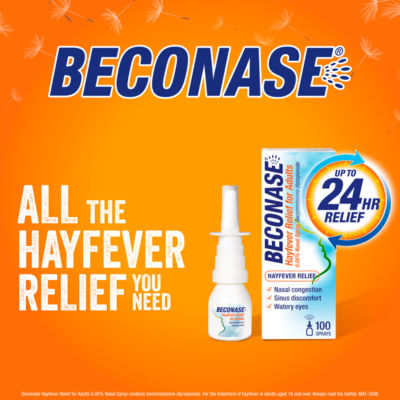 Beconase Hayfever Relief Nasal Spray 100 Sprays - British product