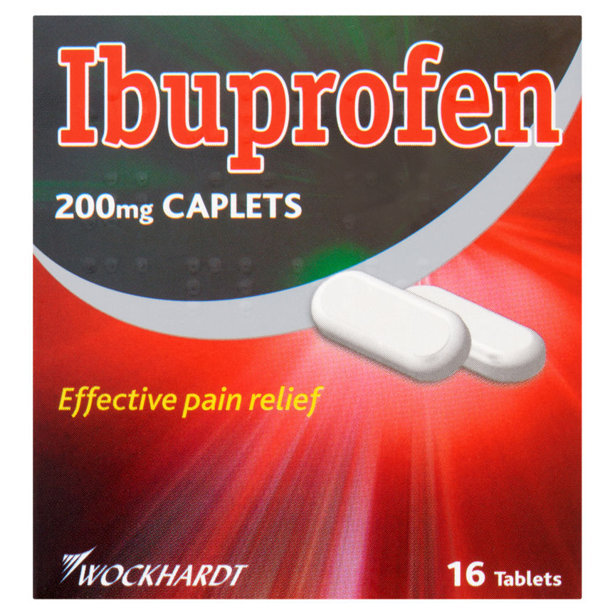 Wockhardt Ibuprofen 200mg Caplets GOODS ASDA   