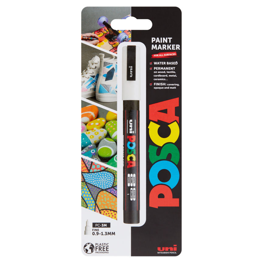 Uni Posca White Paint Marker PC-3M Fine 0.9-1.3mm