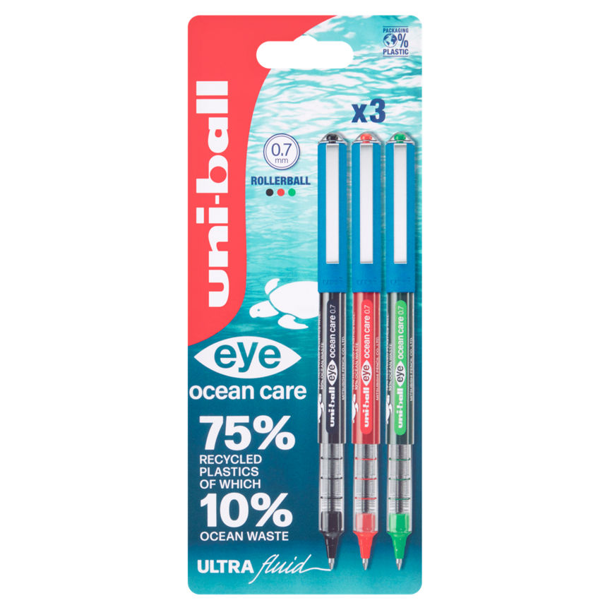 Uni Ball 3 Eye Ocean Care Ultra Fluid Rollerball 0.7mm