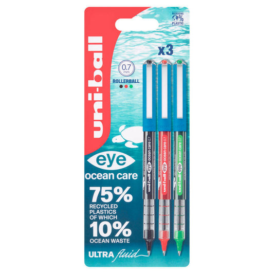 uni-ball 3 Eye Ocean Care Ultra Fluid Rollerball 0.7mm