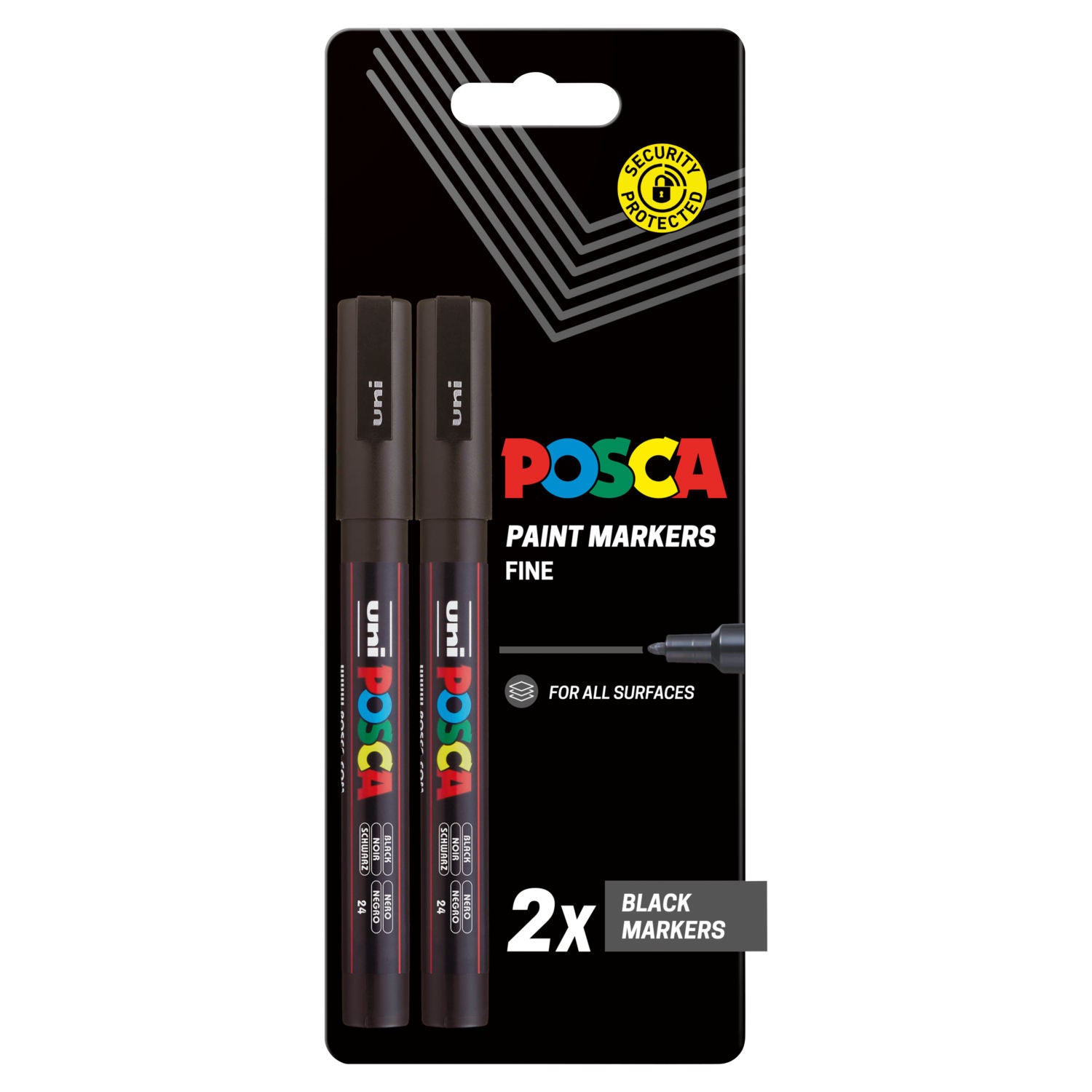 Uni Posca paint marker black fine 0.9-1.3mm (British brand)