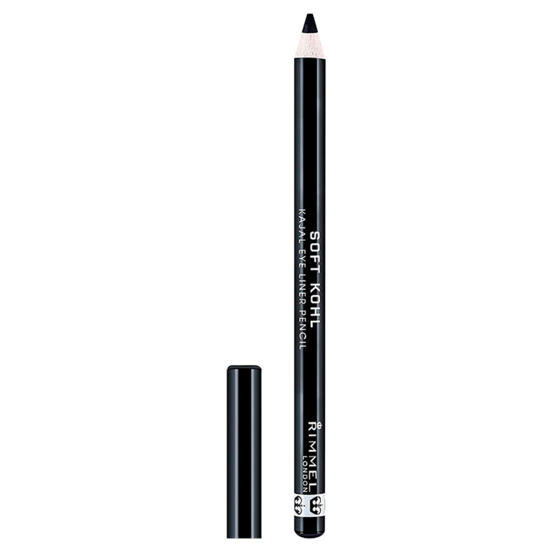 Rimmel London Soft Kohl Kajal Eyeliner Pencil Jet Black 1.2g, imported from the UK