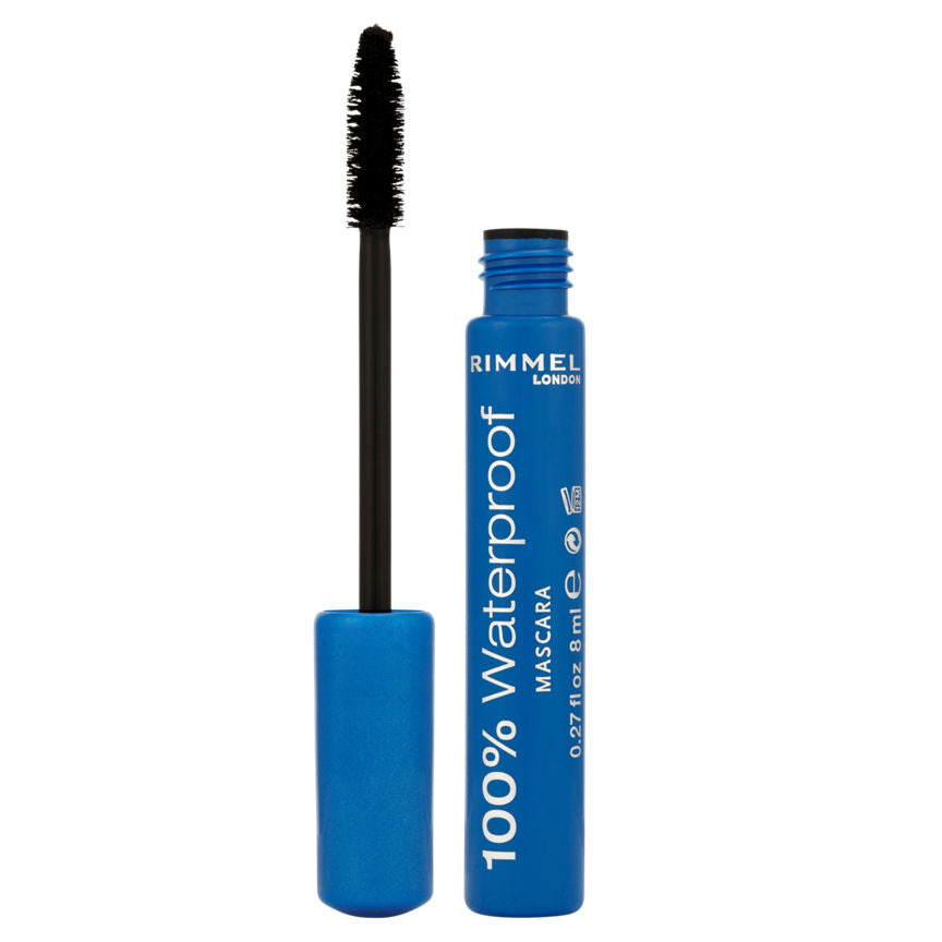 Rimmel London 100% Waterproof Mascara Black Black