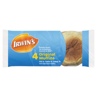 Irwin's original muffins 4 pack, imported from the UK