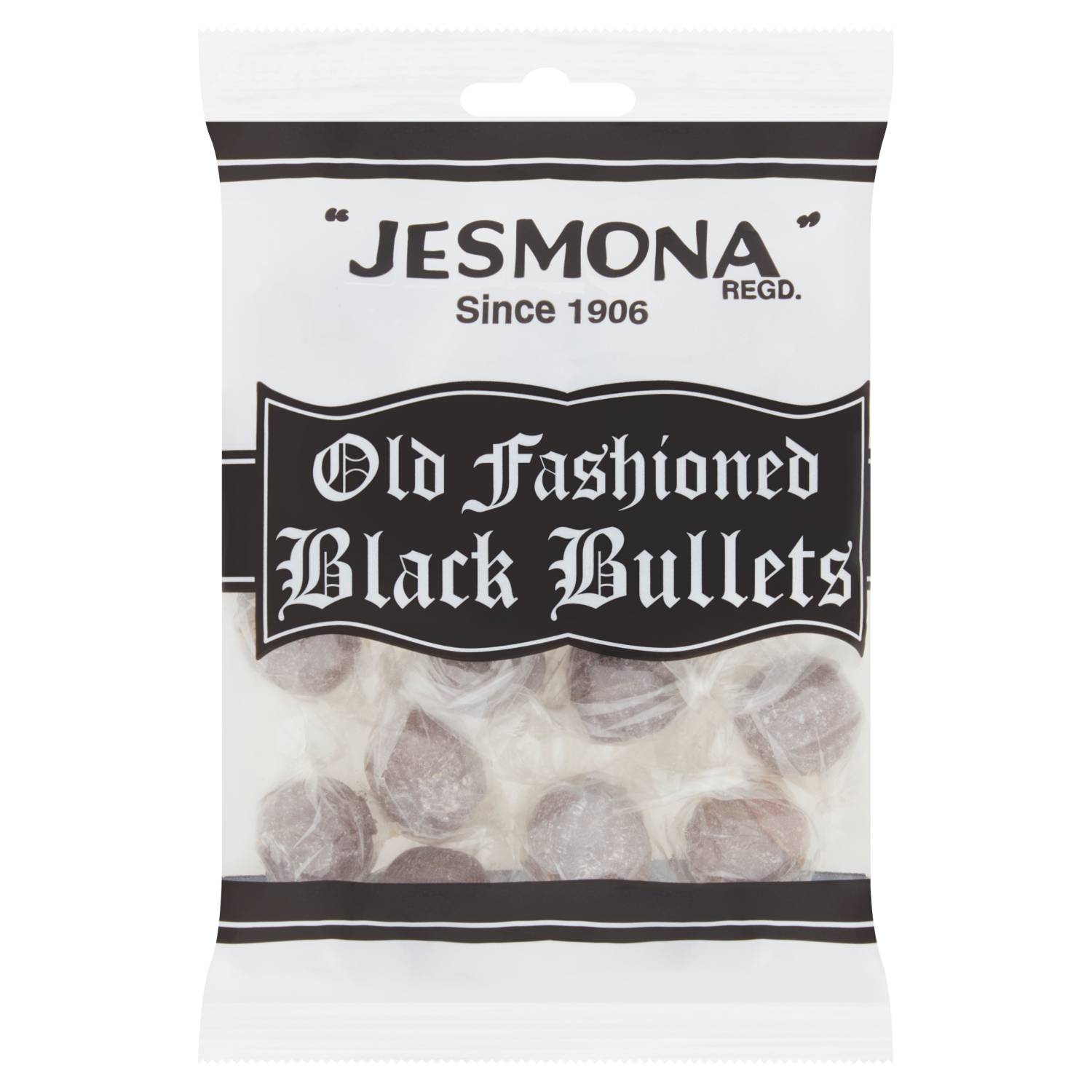 Jesmona Old Fashioned Black Bullets 120g, imported from the UK