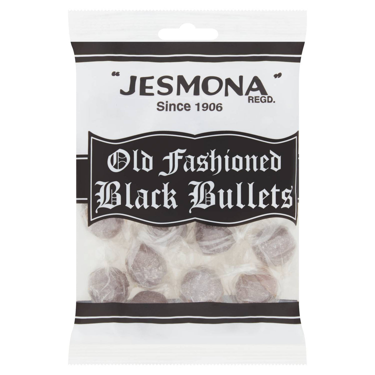 Jesmona Old Fashioned Black Bullets 120g, imported from the UK