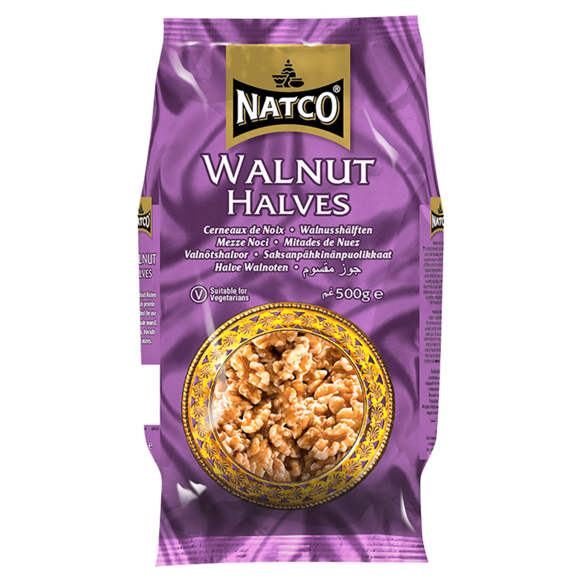 Natco Walnut Halves 500g, imported from the UK