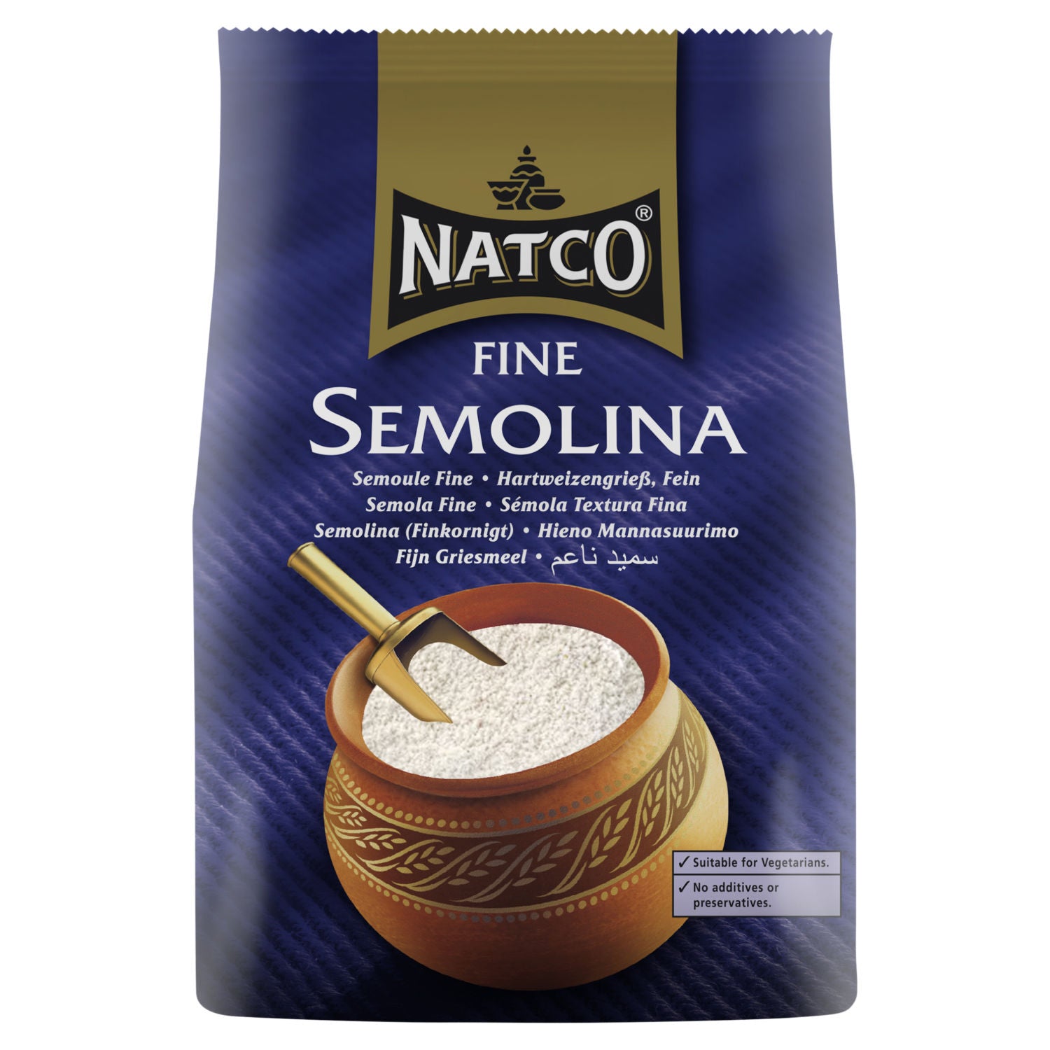Natco fine semolina 1kg, UK version