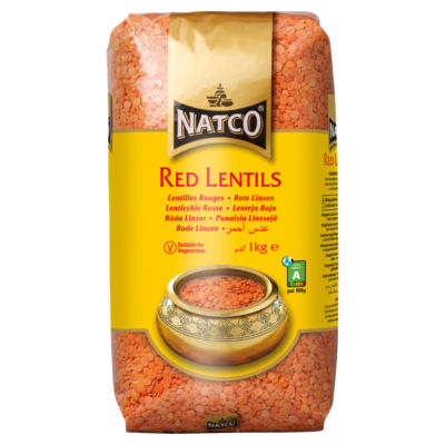 Natco red lentils 1kg (British brand)