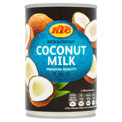 KTC coconut milk 400ml can, UK version