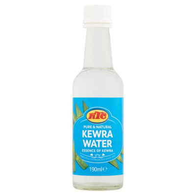 KTC Pure Natural Kewra Water 190ml bottle, UK version