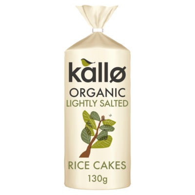 Kallo Lightly Salted Organic Rice Cakes 130g, UK version