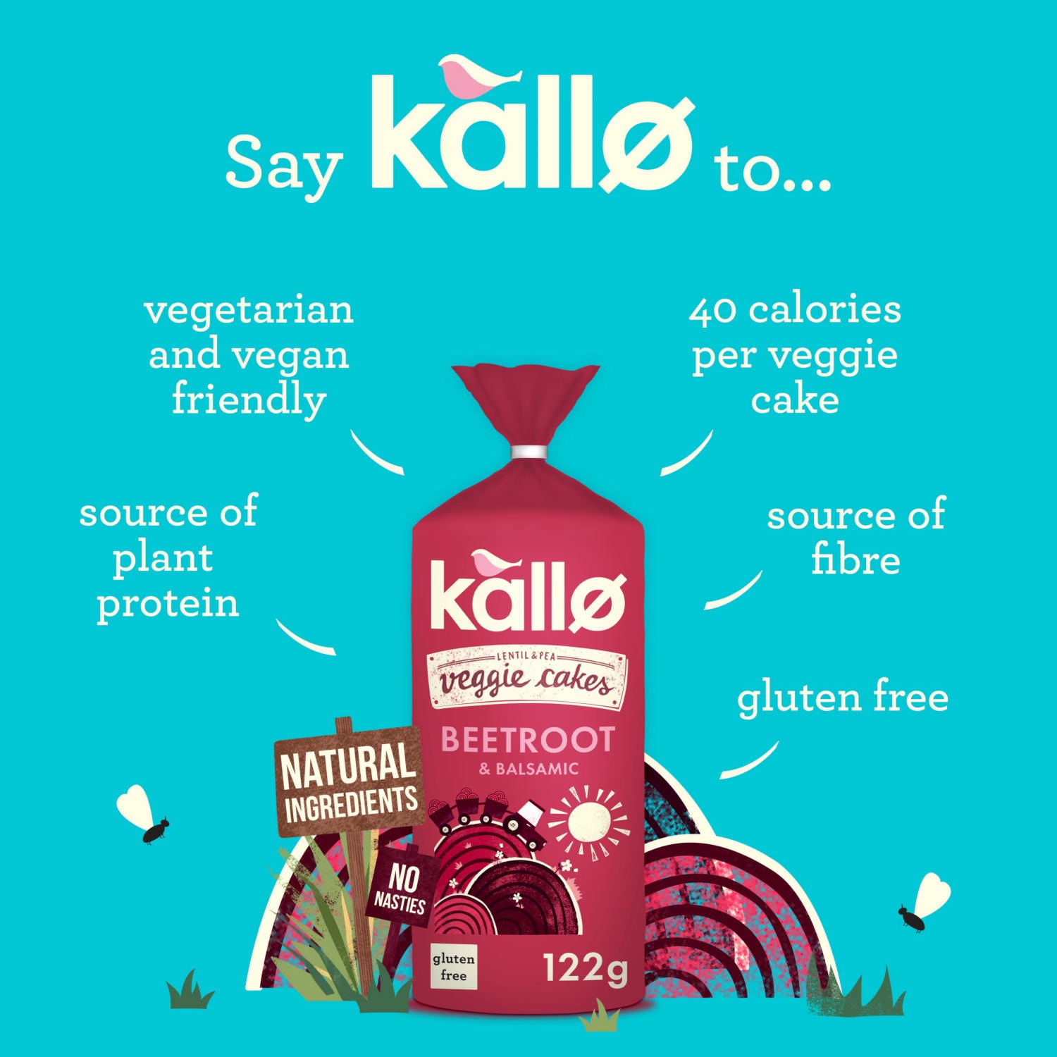Kallo Beetroot & Balsamic Veggie Cakes 122g, UK version