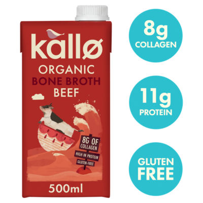 ASDA Kallo Organic Beef Bone Broth 500ml- Buy online at McGrocer